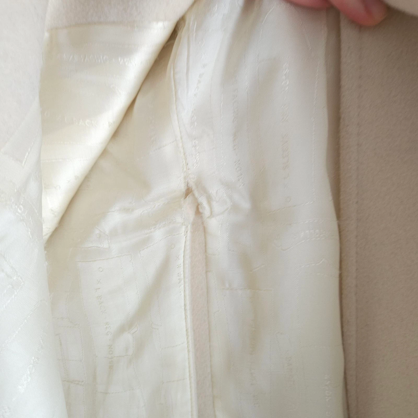 Loredana Del Monte 100% mérinos casaco creme longo – photo 9